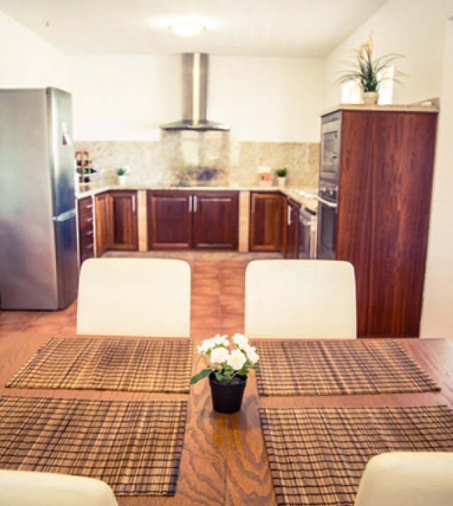 Resa estates Ibiza  property for sale sant jordi tourist license kitchen and dining table.jpg